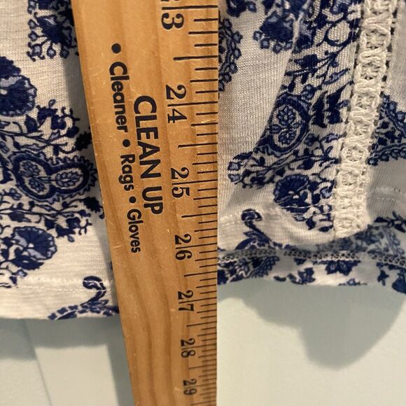 Lucky Brand Tunic Small Blue‎ Festival Western Boho Prairie Embroidered Lace - Picture 9 of 12